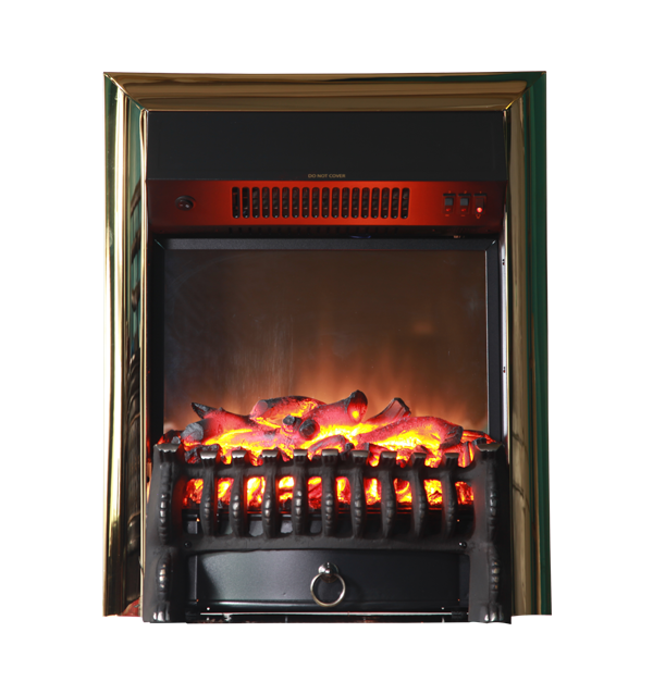 Каминокомплект Interflame Спенсер с очагом Fobos FX M Brass бежевый с золотой патиной